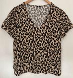 Toffe Blouse / Top met Leooard print maat S/M 36-38, Kleding | Dames, Bruin, Ophalen of Verzenden, Zo goed als nieuw, Korte mouw