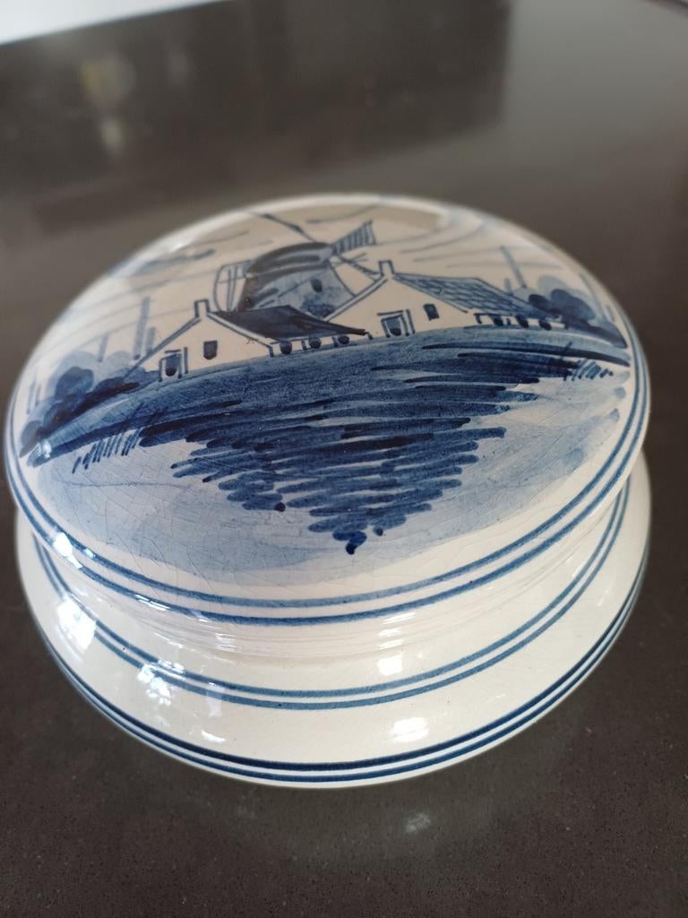 Delfts Blauw Bonbonnière met Windmolen, Ophalen