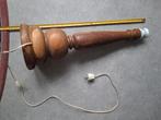 Unieke handgemaakte houten staande lamp, Antiek en Kunst, Ophalen of Verzenden