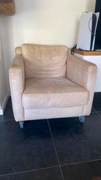 Leren fauteuiltje Topform, Huis en Inrichting, Fauteuils, Ophalen, Gebruikt, 50 tot 75 cm, Leer
