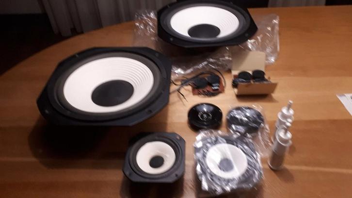 luidsprekerset 200 W zelfbouw 3-weg incl. filter., Audio, Tv en Foto, Luidsprekers, Zo goed als nieuw, Front, Rear of Stereo speakers