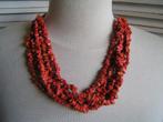 ketting bloedkoraal? nr LL 531, Sieraden, Tassen en Uiterlijk, Kettingen, Overige materialen, Verstelbaar, Verzenden, Zo goed als nieuw