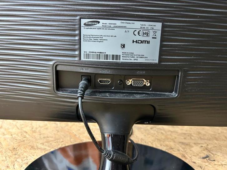 Samsung Monitor 24 inch – HDMI & VGA – Goed werkend, Computers en Software, Monitoren, Gebruikt, 60 Hz of minder, VGA, Ophalen of Verzenden