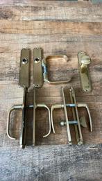 Messing deurbeslag. Klink en schild. GBT merk, Ophalen of Verzenden, Zo goed als nieuw, Koper of Messing, Klink of Kruk