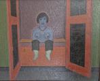 Cees Groenewoud Kramer, schilderij - Vrouw in bedstee, Antiek en Kunst, Ophalen of Verzenden