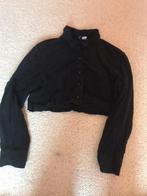 Zwarte Ribbed cropped blouse H&M XXS, Kleding | Dames, Tops, Gedragen, Maat 34 (XS) of kleiner, H&M, Ophalen of Verzenden