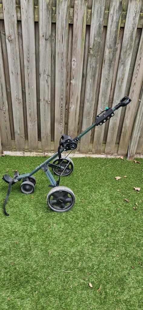 Trufmaster golfkar, 3 wielen, eenvoudig opvouwbaar, Sport en Fitness, Golf, Gebruikt, Golfkar, Overige merken, Ophalen