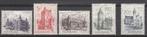 K163 nederland 1951 zomer kastelen plakker nrs 568 572, Postzegels en Munten, Postzegels | Nederland, Ophalen of Verzenden, Na 1940