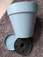 3 Elho bloempotten blauw, Kunststof, Rond, Zo goed als nieuw, Minder dan 40 cm