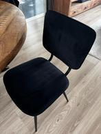 4 Zwarte Velvet Stoelen van Kwantum, Zwart, Ophalen of Verzenden, Zo goed als nieuw, Vier