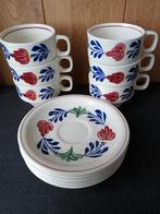 Boerenbont 6 x kop en schotel, Ophalen of Verzenden, Zo goed als nieuw, Kop(pen) en/of Schotel(s), Aardewerk