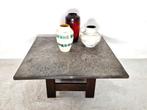 Vintage Fossielsteen Salontafel, Overige materialen, Gebruikt, Mid-century, leisteen, fossiel, vintage salontafel, brutalist, -