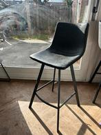 2x barkruk zwart (nep) leer, Huis en Inrichting, Barkrukken, Ophalen, 60 tot 90 cm, Leer, Zo goed als nieuw