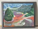 Olieverf schilderij landschap expressionistisch, Ophalen of Verzenden