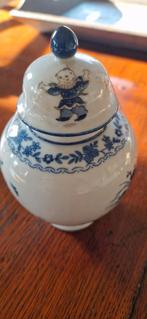 Oud Chinees tabakspotje/theepotje met bloemenkoopman, Ophalen of Verzenden