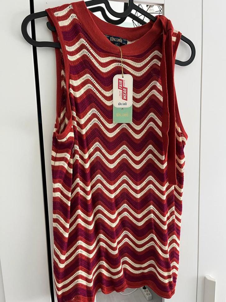 King Louie Top Maat M (nieuw), Kleding | Dames, Tops, Nieuw, Maat 38/40 (M), Rood, Zonder mouw, Ophalen of Verzenden
