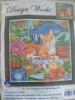 Borduurpakket Welcome Cat van Design Works, Hobby en Vrije tijd, Ophalen of Verzenden, Nieuw, Borduurpakket