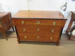 Oer 09863 ANTIEKE kersen Empire commode met zwarte zuilen, Ophalen