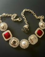 CC chocker- ketting met parels, strass, robijnrood cabochons, Sieraden, Tassen en Uiterlijk, Kettingen, Ophalen of Verzenden, Nieuw