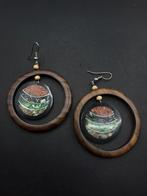 Boho oorbellen, Overige materialen, Hangers, Bruin, Ophalen of Verzenden