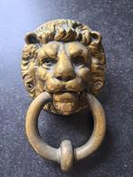 Zware deurklopper, leeuw, messing, Antiek en Kunst, Ophalen of Verzenden