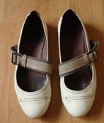 lichte leren ballerina's maat 38 met taupe schuin bandje, Overige kleuren, Zo goed als nieuw, Freeflex, Ballerina's