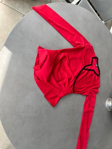 Rood/zwarte Chiaroco top, mt XL = L beschikbaar voor biedingen