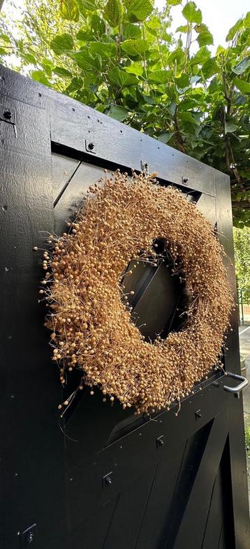 Grote vlas krans vlaskrans guirlande kerst decoratie beschikbaar voor biedingen