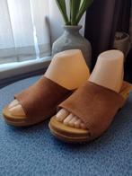 NIEUW  houten klompen open neus suède dus echt leer, Overige kleuren, Nieuw, Sandalen of Muiltjes, Ophalen of Verzenden