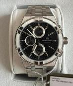 Maurice lacroix Heren Horloge / Zgan / Zwart / Zilver, Sieraden, Tassen en Uiterlijk, Horloges | Heren, Overige merken, Staal