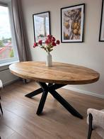 Mangohouten eettafel, Ophalen, Gebruikt, 150 tot 200 cm, Vijf personen of meer