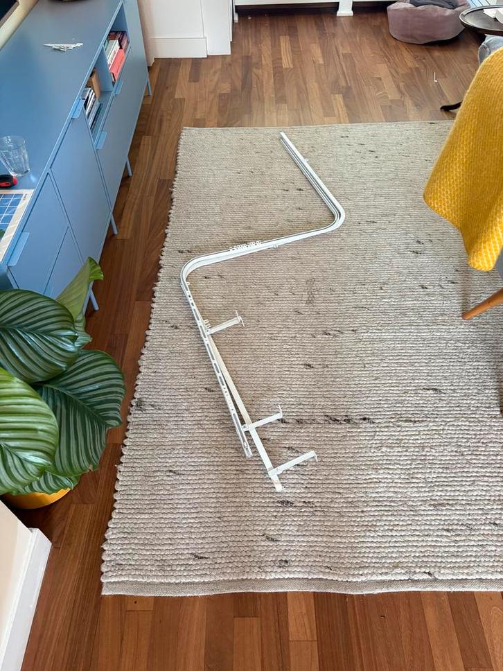 Gordijnrails voor Muur met Erker - 375cm breed, Huis en Inrichting, Stoffering | Gordijnen en Lamellen, Gebruikt, Minder dan 100 cm