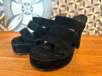 Miss Selfridge Suède Plateau Sandalen 35/36 beschikbaar voor biedingen