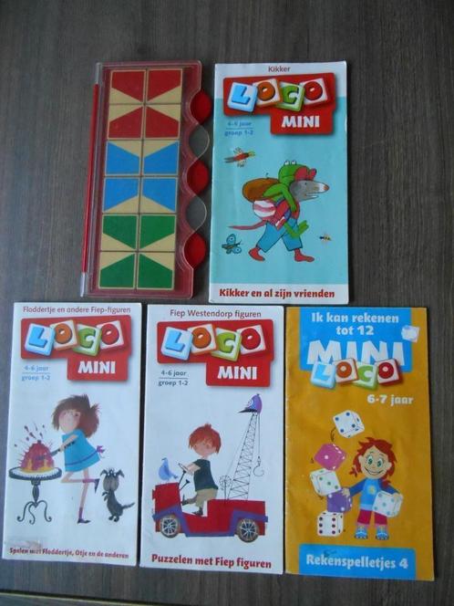 Mini loco blokjesdoos met 4 boekjes miniloco, Kinderen en Baby's, Speelgoed | Educatief en Creatief, Gebruikt, Puzzelen, Ophalen of Verzenden