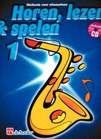Horen Lezen Altsaxofoon deel 1 met originele CD, Gebruikt, Verzenden, Overige genres, Saxofoon