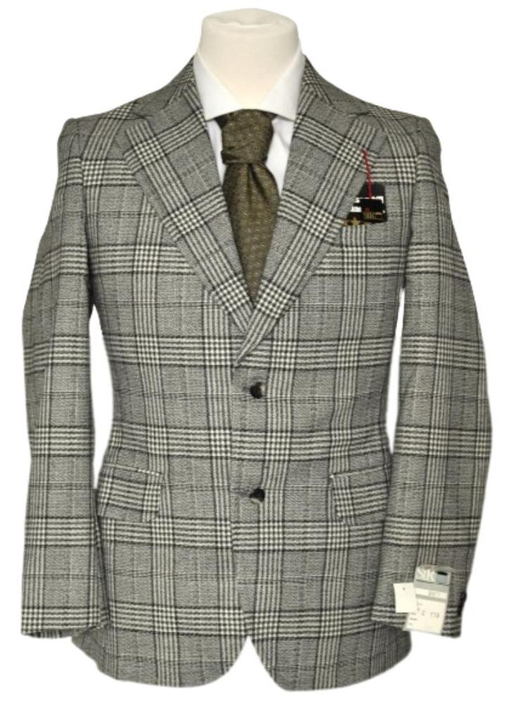 Nieuw SIR 'tweed' colbert, geruit, grijs, Mt. 46 / S, Kleding | Heren, Kostuums en Colberts, Nieuw, Maat 46 (S) of kleiner, Grijs