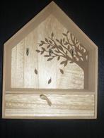 Sleutelrekje hout / Wandrek Huisje / Sleutelkastje met lade, Ophalen of Verzenden, Zo goed als nieuw