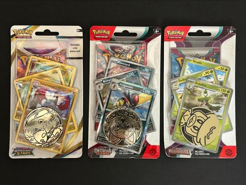 3 Verschillende Pokemon Blisters, Hobby en Vrije tijd, Verzamelkaartspellen | Pokémon, Zo goed als nieuw, Losse kaart, Ophalen of Verzenden