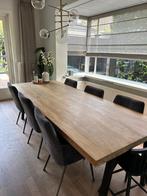 6 antracietkleurige eetkamerstoelen, Huis en Inrichting, Ophalen, Gebruikt, Vijf, Zes of meer stoelen, Stof