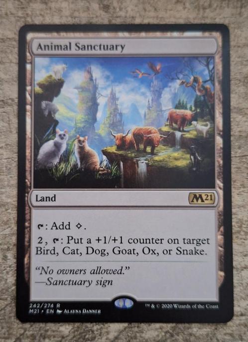 Animal Sanctuary - Magic the Gathering, Hobby en Vrije tijd, Verzamelkaartspellen | Magic the Gathering, Gebruikt, Losse kaart