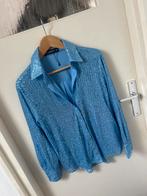 Blauwe Guts&Gusto blouse met glitter, Ophalen of Verzenden, Zo goed als nieuw, Maat 38/40 (M), Blauw