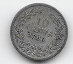 Nederland 10 cent 1890 KM# 80, Postzegels en Munten, Munten | Nederland, Zilver, 10 cent, Koning Willem III, Losse munt