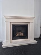 Helex inbouw gashaard inclusief marmeren schouw, Huis en Inrichting, Kachels, Ophalen, Gas, Zo goed als nieuw, Inbouw