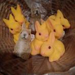 8  vintage flock konijntjes, Verzenden, Gebruikt