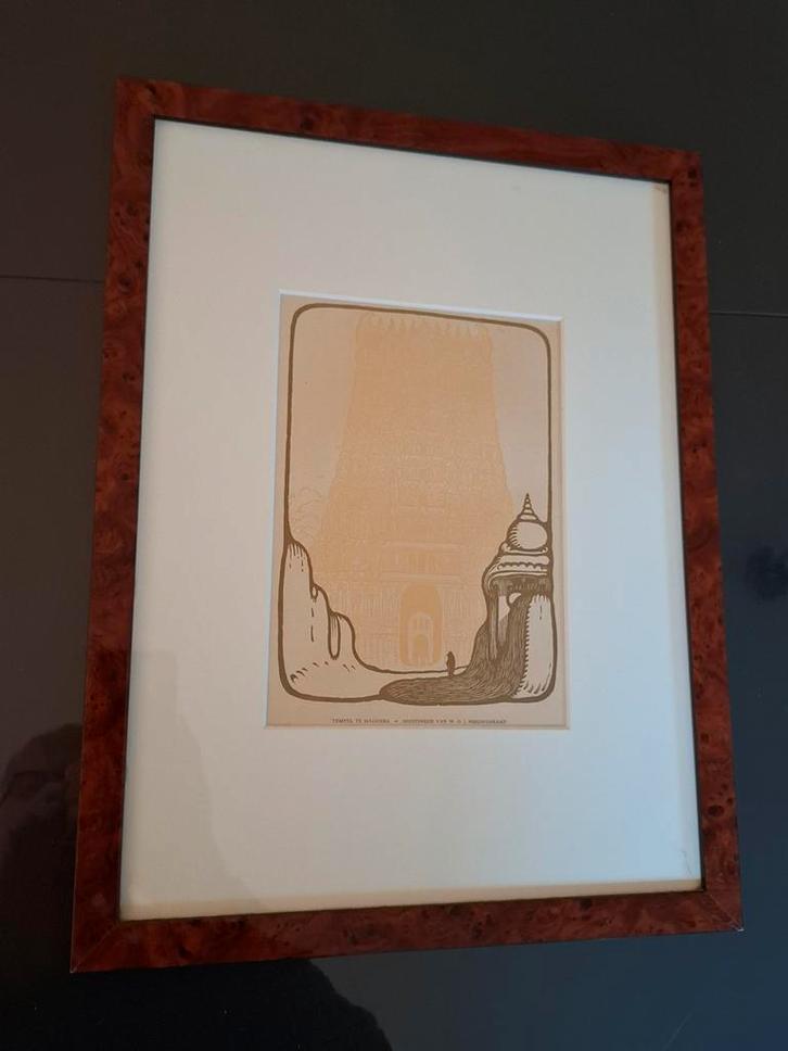 Houtsnede W.O.J. Nieuwenkamp, Antiek en Kunst, Kunst | Etsen en Gravures, Ophalen of Verzenden