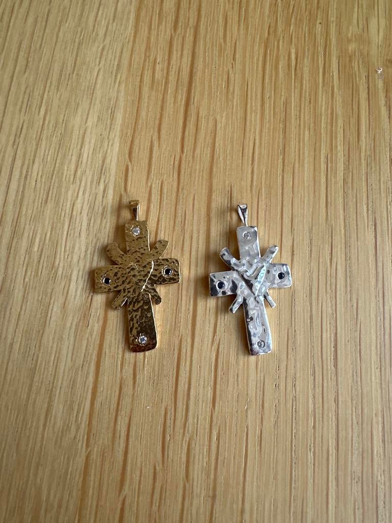 Anna + Nina Bedel Hanger Goud & Zilver - Nieuw, Nieuw, Ophalen of Verzenden, Goud, Kruis of Symbool