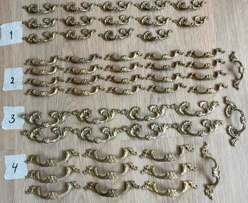 Goud Messing Kastgrepen Vintage antiek kast Greepjes knopjes beschikbaar voor biedingen