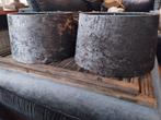 2 x taupe croco velvet lampekappen, Huis en Inrichting, Ophalen of Verzenden, Nieuw, Rond, Minder dan 25 cm