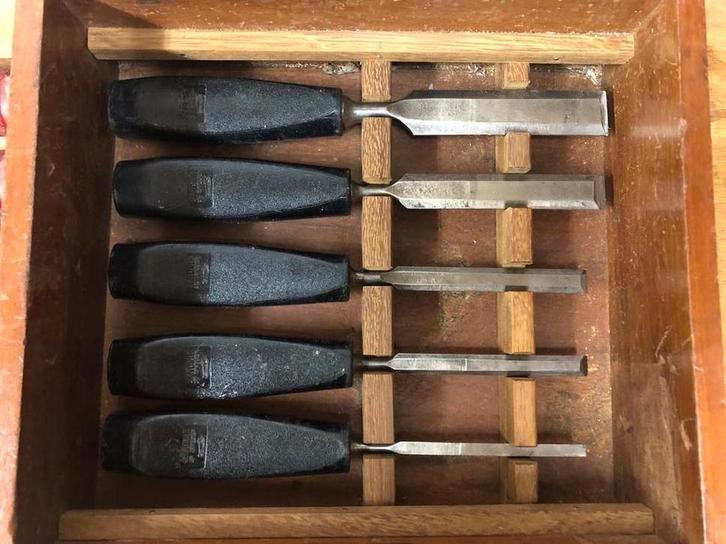 Bahco & Sandvik Houtbeitels - Set, Doe-het-zelf en Verbouw, Gereedschap | Handgereedschap, Gebruikt, Ophalen of Verzenden