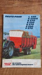 Folder DEUTZ FAHR opraapwagens  opraapdoseerwagens, Ophalen of Verzenden, Zo goed als nieuw, Folder